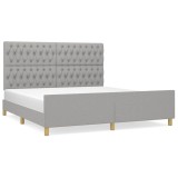 Cumpara ieftin Cadru de pat fara saltea, gri deschis, 180x200 cm, textil