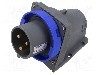 Conector alimentare AC, IEC 60309, IP67, 32A, 250V AC, 3 pini, AMPHENOL - 2CMA101189R1000