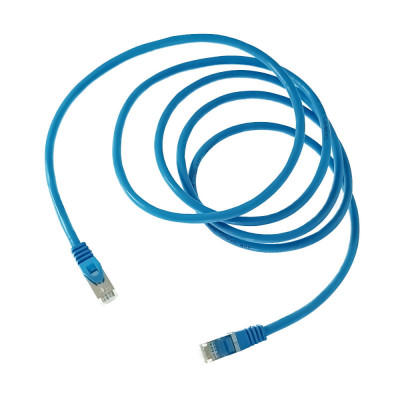 Cablu retea-patchcord CAT6 FTP, Lanberg 43634, 2 X RJ45, lungime 2m, AWG26, 10Gb s-250MHz, de legatura retea, ethernet, albastru foto