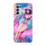 Husa compatibila cu Oppo A54s, Viceversa, model Caitlyn PoolParty, Silicon, TPU, Transparent, Carcasa
