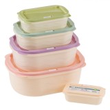 Set Recipiente Alimentare, Multicolor, Capacitate 230ml / 550ml / 1.2L / 2.2L / 3.5L, 5 Bucăți, Oem