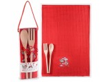Cumpara ieftin Set accesorii bucatarie,1 prosop bucatarie + 2 ustensile gatit, 38 x 64, 24,5 H