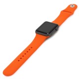 Curea portocalie silicon pentru Apple Watch 42/44/45 mm, marimea M/L, seriile 1,2,3,4,5,6,7,8