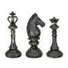 Set trei piese sah negre din rasini JA-54M, Animale