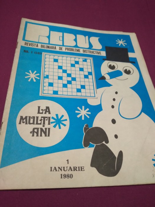 REVISTA REBUS 1 / 1980 NOU NICI UN REBUS CPMPLETAT