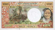 POLINEZIA FRANCEZA ? bancnota ? 1000 Francs ? 1992 ? P-2k ? UNC ? necirculata foto