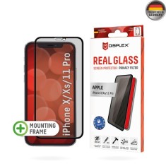Folie pentru iPhone X / XS / 11 Pro - Displex Real Glass Privacy Full Cover - Black foto