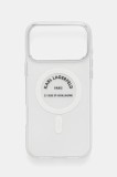 Karl Lagerfeld husă pentru telefon iPhone 17 Pro Max culoarea transparent, KLHMP17XHKRSGPT