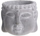 Ghiveci Buddha, 16x16x12.5 cm, ciment, gri, Excellent Houseware