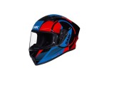 Casca moto integrala SMK STELLAR FARO, culoare gri+albastru+rosu marimea 2XL,