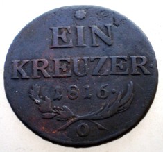7.160 AUSTRIA 1 EIN KREUZER 1816 O