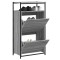 Gossi pantofar, gri sonoma, 60x34x112 cm, lemn prelucrat