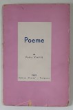 Poeme de Petru Vintila, 1945, Cu Dedicatie, Editura Vrearea Timisoara, Brosata, 71 Pagini