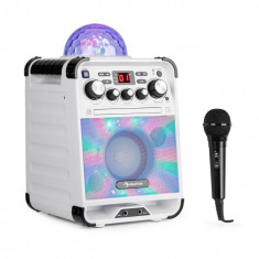 Auna ROCKSTAR LED, sistem karaoke, cd player, bluetooth, aux, 2 X 6.3 mm, alb foto