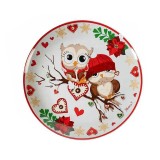 Farfurie Craciun portelan multicolor Winter Love 20.5 cm