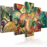 Cumpara ieftin Tablou - Colourful Waves 100x50 cm