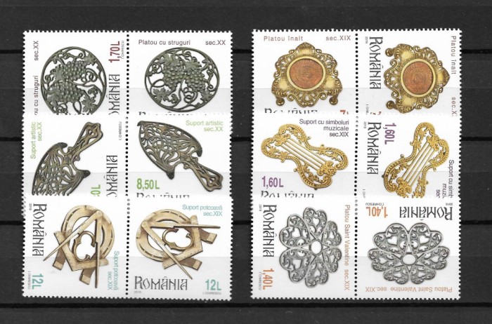 ROMANIA 2019 - PLATOURI/SUPORTURI(II), TETE BECHE, MNH - LP 2233