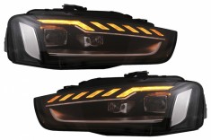 Faruri Full LED Audi A4 B8.5 Facelift (2012-2015) Negru Semnal Dinamic A4 B9.5 Design Performance AutoTuning