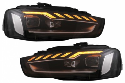 Faruri Full LED Audi A4 B8.5 Facelift (2012-2015) Negru Semnal Dinamic A4 B9.5 Design Performance AutoTuning foto
