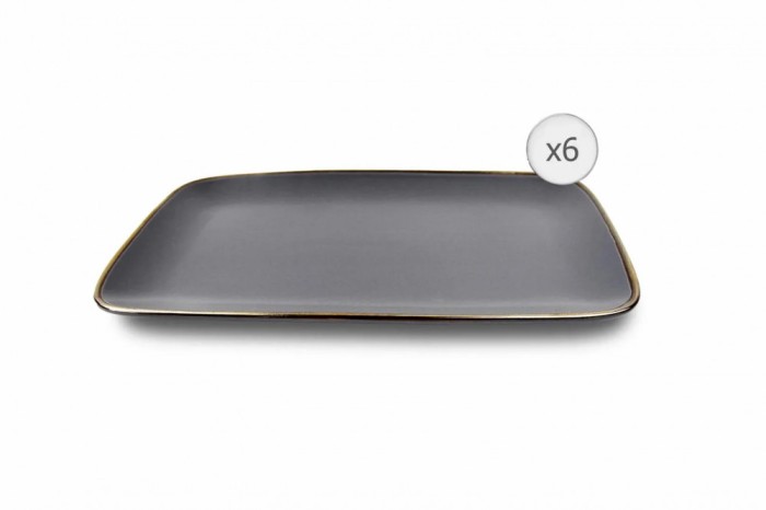 SET 6 PLATOURI CERAMICA 32x20 CM, CALYPSO, ART OF DINING