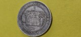 Ungaria 1 forint 1881 KB , ARGINT