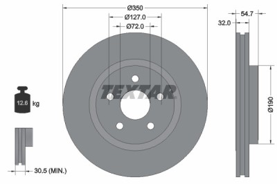 TEXTAR 92272205 PRO+ Disc frana foto