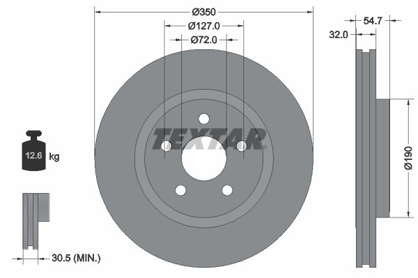 TEXTAR 92272205 PRO+ Disc frana
