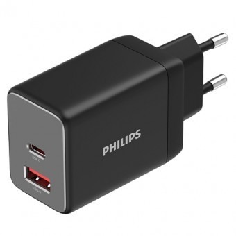 Alimentator retea usb-a + usb c pd 45w philips foto