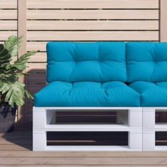 vidaXL Pernă de paleți, albastru deschis, 80x40x12 cm, material textil