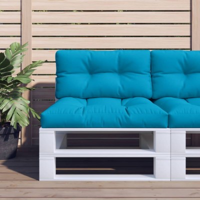 Pernă de paleți, albastru deschis, 80x40x12 cm, material textil foto