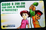 Cartela telefonica Romtelecom 10 lei Abstract Telefonul Copilului KXFMUE 100.000 unitati expira 01.11.2008 Suna cand ai nevoie de protectie !