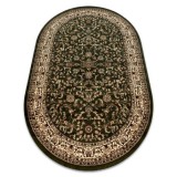 Covor Royal Adr oval model 1745 verde, 100x180 cm