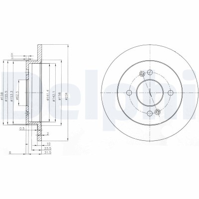 DELPHI BG3981C Disc frana foto