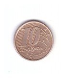 Moneda Brazilia 10 centavos 2010, stare foarte buna, curata