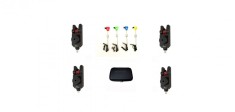 Set prokarpfishing cu 4 avertizori /senzori pescuit TLI 33 , 4 swingere si penar foto