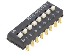 Comutator DIP-SWITCH 8 Sec?iuni ON-OFF 24VDC foto