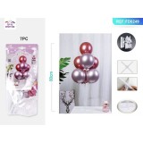 Ghirlanda din baloane PartyGo, 80cm, roz, rosu, set 7 buc