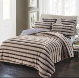 Cumpara ieftin Lenjerie Pat Extra-Pufoasa Folda Co009, Microfibra Plusata, 6 Piese, , Crem