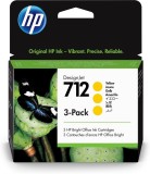 Tri-Pack Original HP Yellow nr.712 pentru DesignJet Studio 24|Studio 36|T230|T250|T630|T650 29ml "3ED79A"
