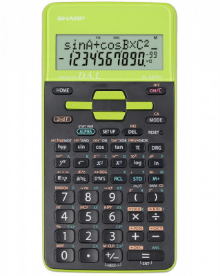 Calculator Stiintific, 10 Digits, 273 Functii, 161x80x15mm, Dual Power, Sharp El-531thgr-negru/verde foto