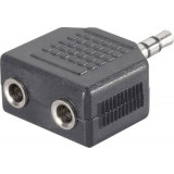 Adaptor Jack - 2x Jack 3.5 mm, Model Negru, Splitter pentru Sisteme Audio