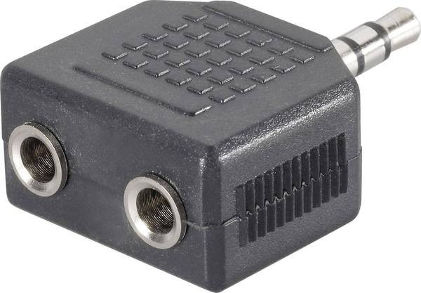 Adaptor Jack - 2x Jack 3.5 mm, Model Negru, Splitter pentru Sisteme Audio