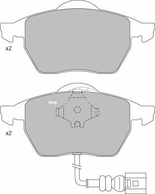 Set placute frana,frana disc VW NEW BEETLE Cabriolet (1Y7) (2002 - 2010) KRIEGER 0950006339 foto