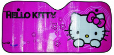 Parasolar parbriz Hello Kitty, folie aluminiu 130x60 cm Kft Auto foto