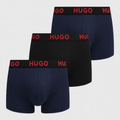 HUGO boxeri 3-pack bărbați, culoarea bleumarin 50496723