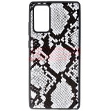 Husa Samsung Galaxy Note 20, TPU Piele Snake, Argintiu