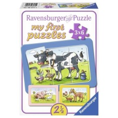 Puzzle Animalele Buni Prieteni, 3X6 Piese