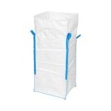 Sac big bag 95x95x180cm alb, capacitate 1500kg, tip U-Panel nelaminat, fund plan, top fusta 85cm