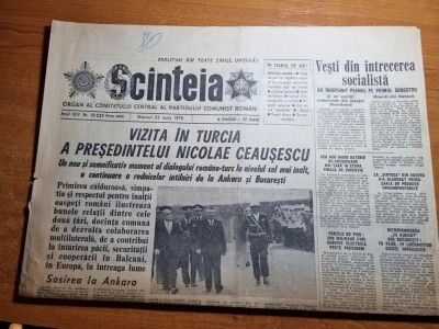 scanteia 23 iunie 1976-alexandria,jud, suceava,ceausescu in turcia,teatrul sibiu foto