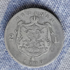 2 LEI 1900 ROMÂNIA .Moneda rara.